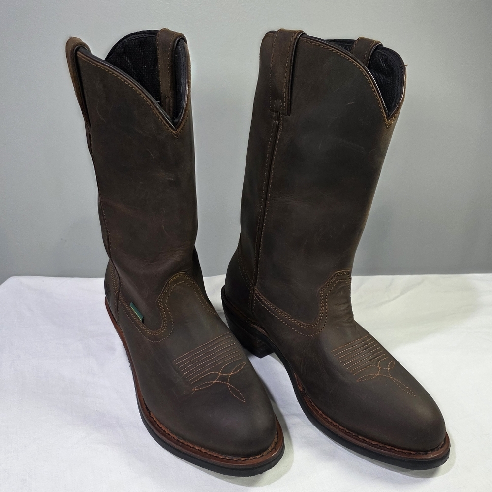 Dan Post Men's Albuquerque Waterproof Leather Soft Toe Western Boots, 12". 11EW - Picture 3 of 10